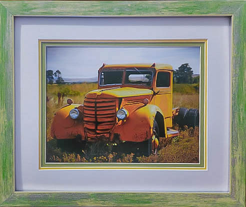 Old truck in a field